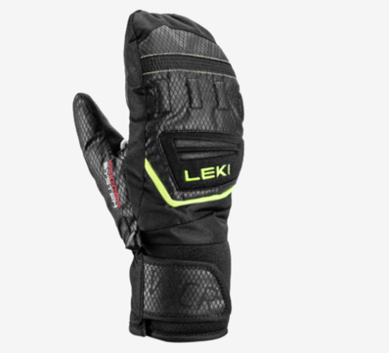 LEKI otr smučarske rokavice 653804801 WCR TEAM 3D JR MITT black-ice lemon