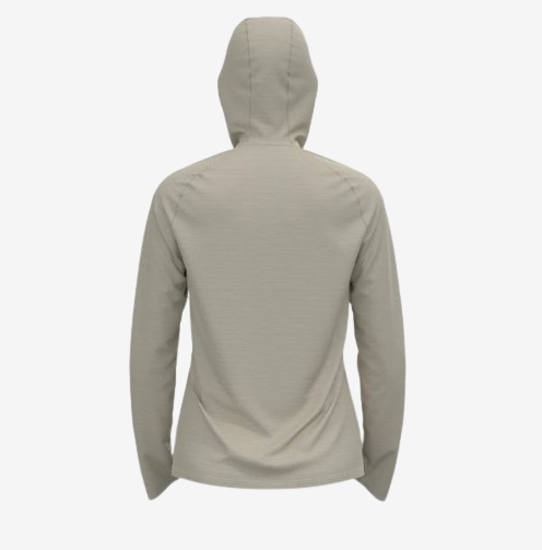 ODLO ž tekaška majica 312961 10703 THE WOMEN'S RUN EASY MID LAYER HOODIE  silver cloud melange