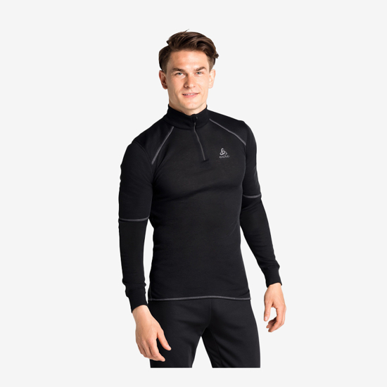 ODLO m perilo majica 159212 15000 ACTIVE X-WARM HALF-ZIP TURTLENECK BASE LAYER TOP black