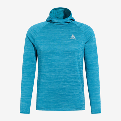 ODLO m tekaška majica 312962 21026 THE MEN'S RUN EASY MID LAYER HOODIE saxony blue melange