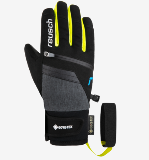 REUSCH otr smučarske rokavice 6261302 7686 TRAVIS GORE-TEX JR black yellow