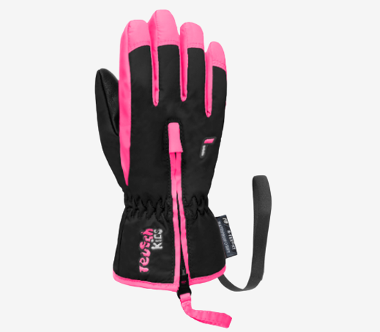 REUSCH baby smučarske rokavice 6285108 7769 BEN IV black knockout pink