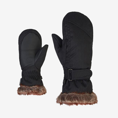ZIENER otr smučarske rokavice 801939 474 LED MITTEN GIRL black
