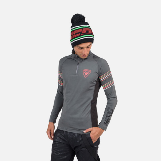 ROSSIGNOL m smučarski puli RLMML19 23N CLASSIQUE HERO HALF-ZIP BASELAYER onyx grey