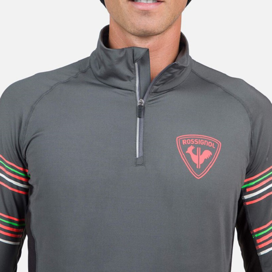 ROSSIGNOL m smučarski puli RLMML19 23N CLASSIQUE HERO HALF-ZIP BASELAYER onyx grey