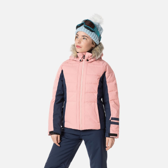 ROSSIGNOL otr smučarska bunda RLMYJ23 34C GIRLS' POLYDOWN SKI JACKET cooper pink