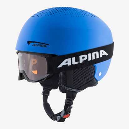 ALPINA otr smučarska čelada in očala A9239 80 ZUPO SET + PINEY blue matt