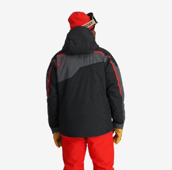 SPYDER m smučarska bunda 38SA075324 POLAR LEADER JACKET dark grey red