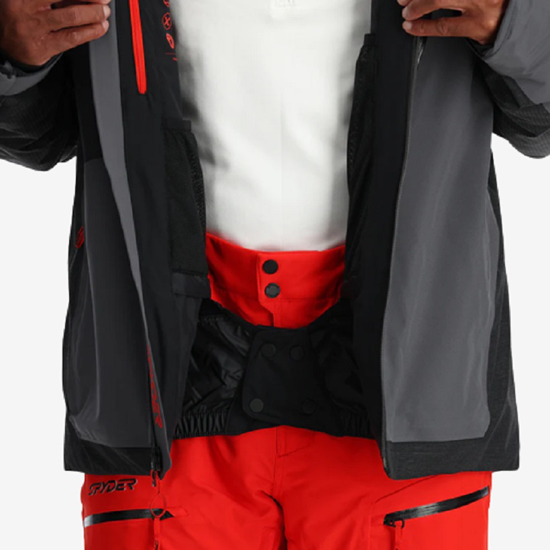 SPYDER m smučarska bunda 38SA075324 POLAR LEADER JACKET dark grey red