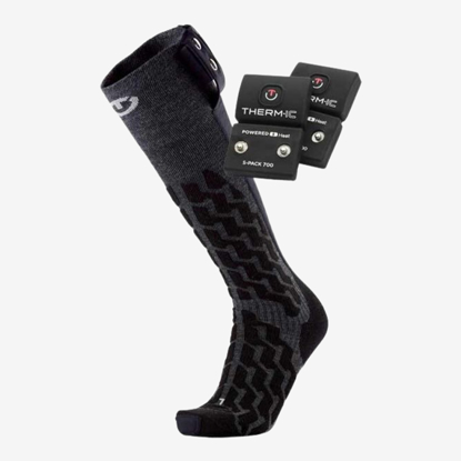 THERMIC odr smučarske nogavice T45-2202-100 POWERSOCKS HEAT FUSION dark grey