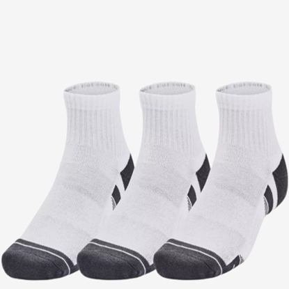 UNDER ARMOUR nogavice 1379528-100 PERFORMANCE COTTON QUARTER SOCKS white grey