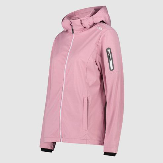 CMP ž softshell 39A5016M C604 ZIP HOOD JACKET rose