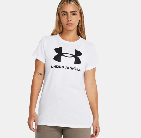 UNDER ARMOUR ž majica 1356305-111 RIVAL LOGO white