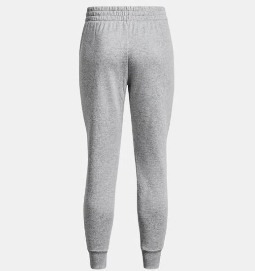 UNDER ARMOUR ž hlače 1379438-012 RIVAL FLEECE JOGGERS mod gray light heather white