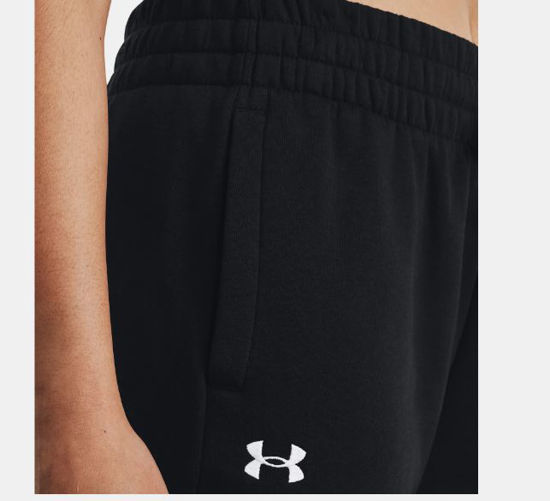 UNDER ARMOUR ž hlače 1379438-001 RIVAL FLEECE JOGGERS black