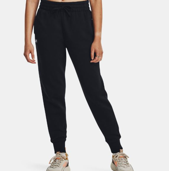 UNDER ARMOUR ž hlače 1379438-001 RIVAL FLEECE JOGGERS black