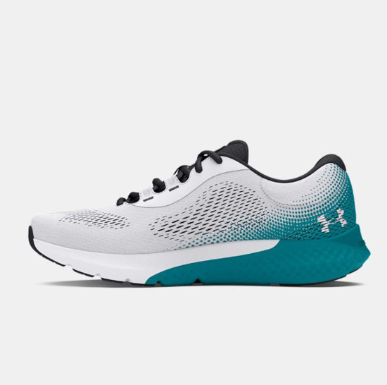 UNDER ARMOUR m copati 3026998-102 CHARGED ROGUE 4  white circuit teal