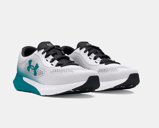 UNDER ARMOUR m copati 3026998-102 CHARGED ROGUE 4  white circuit teal