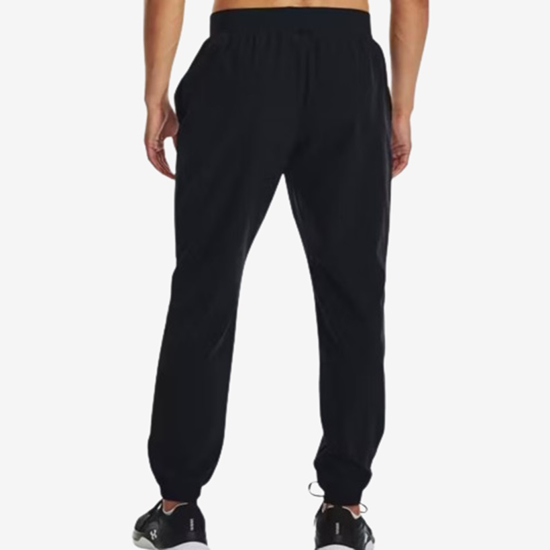 UNDER ARMOUR m hlače 1382119-001 STRETCH WOVEN JOGGERS black pitch grey