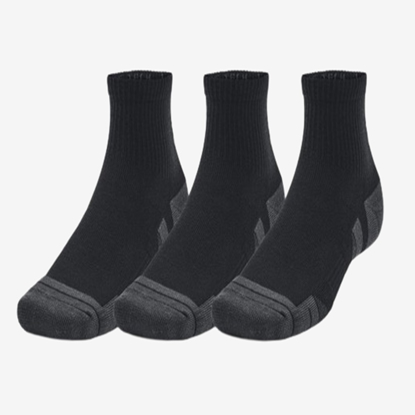 UNDER ARMOUR nogavice 1379510-001 PERFORMANCE TECH QUARTER SOCKS 3-PAIR black