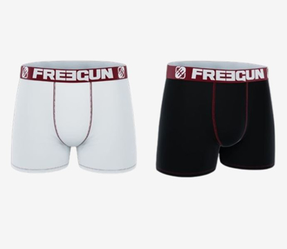 FREEGUN m spodnje perilo FGRITBCX2BLKWHTS COTTON 2PAK black white