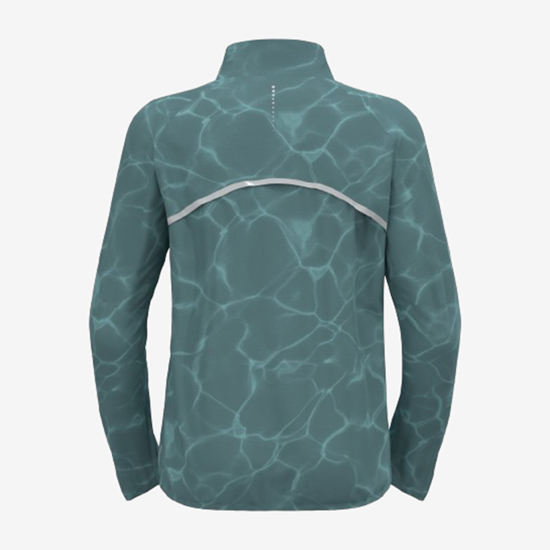 ODLO m tekaška jakna 314402 40259 THE ZEROWEIGHT PRINT RUNNING JACKET arctic