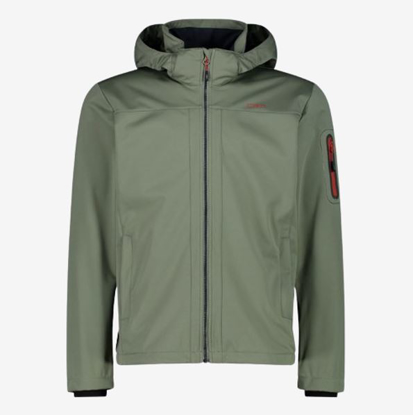 CMP m jakna 39A5027 E452 ZIP HOOD LIGHT SOFTSHELL olive