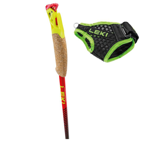 LEKI trail palice 65325921 VERTICAL naturalcarbon bright red neonyellow