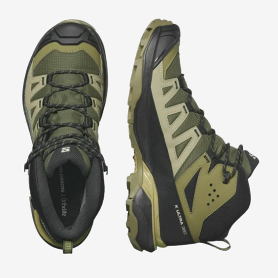 SALOMON m pohodni čevlji  474477 X ULTRA 360 MID GTX olive night/slate green/southern moss