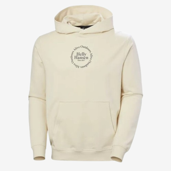 HELLY HANSEN m kapucar 53924 034 CORE GRAPHIC SWEAT HOODIE cream