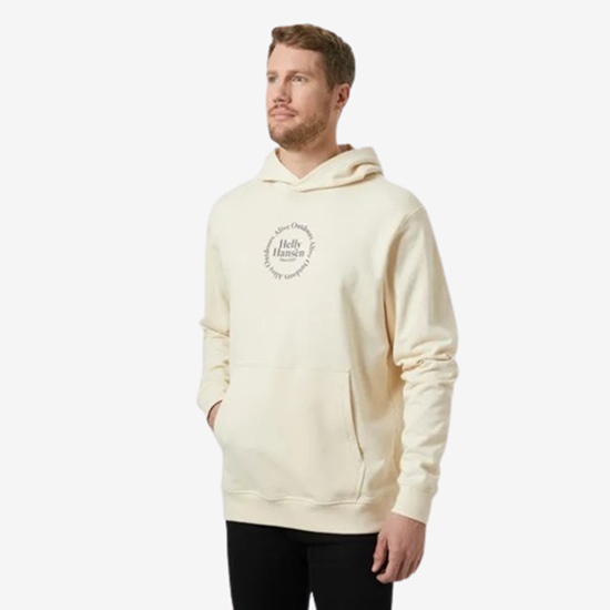 HELLY HANSEN m kapucar 53924 034 CORE GRAPHIC SWEAT HOODIE cream