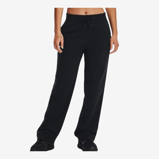 UNDER ARMOUR ž hlače 1381847-001 UA RIVAL FLEECE STRAIGHT LEG PANTS black