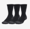 UNDER ARMOUR nogavice PERFORMANCE TECH 3-PACK CREW SOCKS black grey