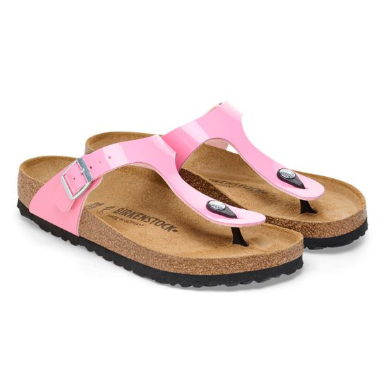 BIRKENSTOCK natikači 1026937 GIZEH -regular- patent candy pink black
