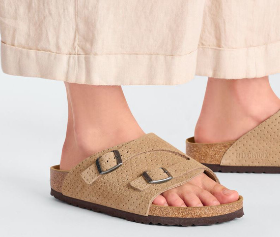 BIRKENSTOCK natikači 1027057 ZÜRICH -narrow- dotted new beige
