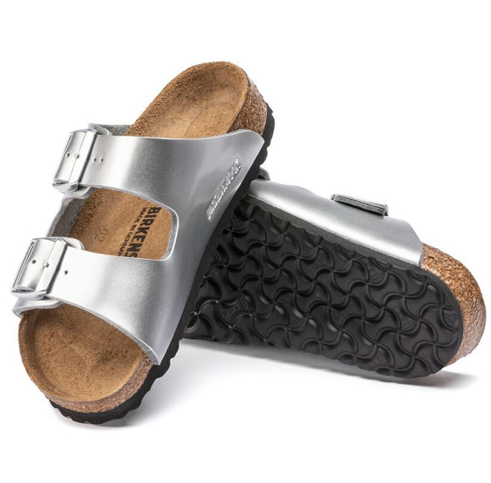 BIRKENSTOCK natikači 1019400 ARIZONA -narrow- electric metallic silver