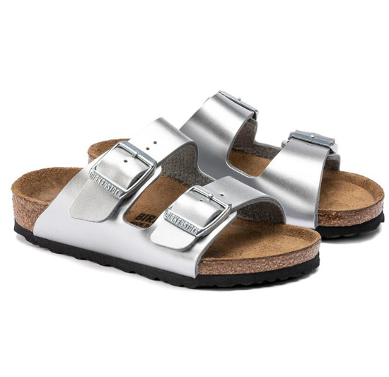 BIRKENSTOCK natikači 1019400 ARIZONA -narrow- electric metallic silver