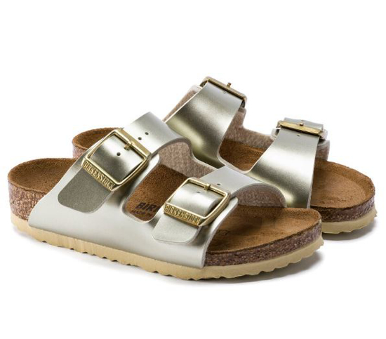 BIRKENSTOCK natikači 1014841 ARIZONA KIDS -narrow- electric metallic gold