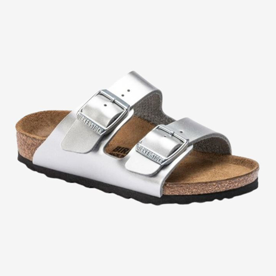 BIRKENSTOCK natikači 1019400 ARIZONA KIDS -narrow- electric metallic silver