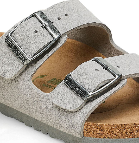 BIRKENSTOCK natikači 1026413 ARIZONA KIDS Vegan -narrow- stone coin