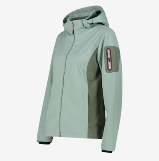 CMP ž softshell 39A5016 E421 JACKET ZIP JACKET light jade