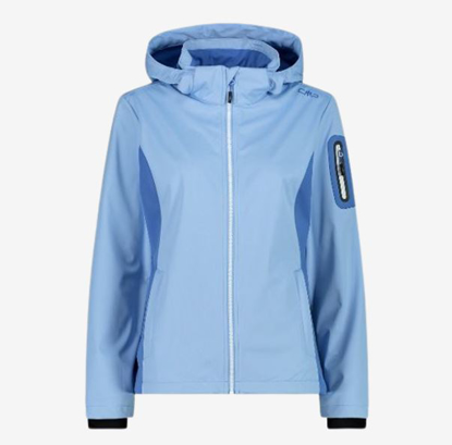 CMP ž softshell 39A5016 L607 JACKET ZIP HOOD light sky