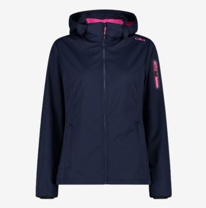 CMP ž softshell 39A5016 00MR JACKET ZIP HOOD light blue fuxia