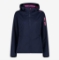 CMP ž softshell LIGHT SOFTSHELL JACKET WITH DETACHABLE HOOD blue fuxia