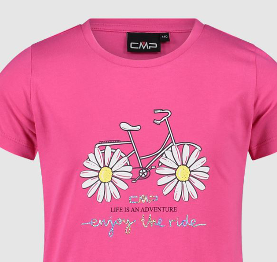 CMP otr majica 34F7865 C505 G T-SHIRT IN ORGANIC COTTON fuxia