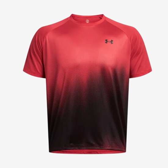 UNDER ARMOUR  m majica 1377053-814 TECH FADE SHORT SLEEVE red solstice black