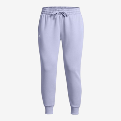 UNDER ARMOUR ž hlače 1379438-539 RIVAL FLEECE JOGGERS celeste white
