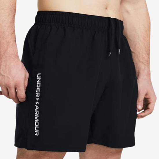 UNDER ARMOUR m hlače 1383356-001 TECH WOVEN WORDMARK SHORTS black