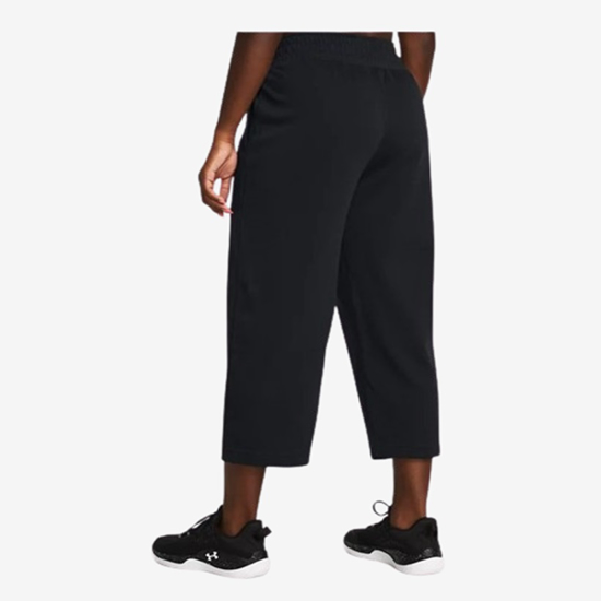 UNDER ARMOUR ž hlače 1382737-001 UA RIVAL TERRY WIDE LEG CROP PANTS black