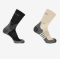 SALOMON pohodne nogavice X ULTRA ACCESS CREW 2-PACK bleached sand/black